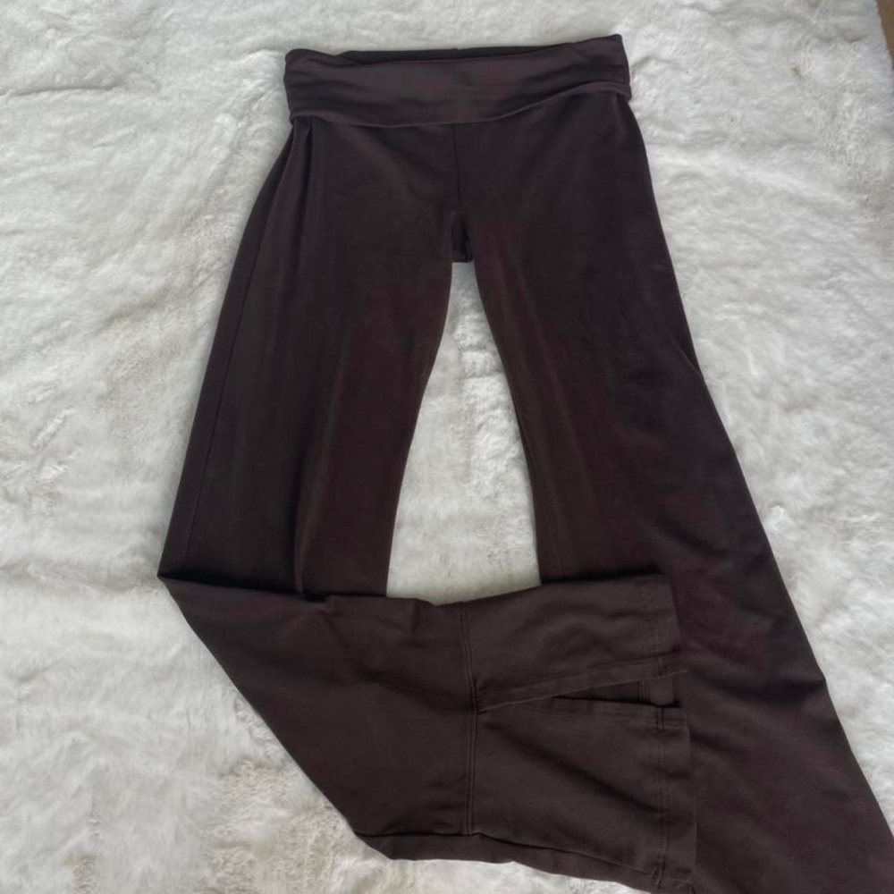Prana Dark Brown Wide-Leg Yoga Pants